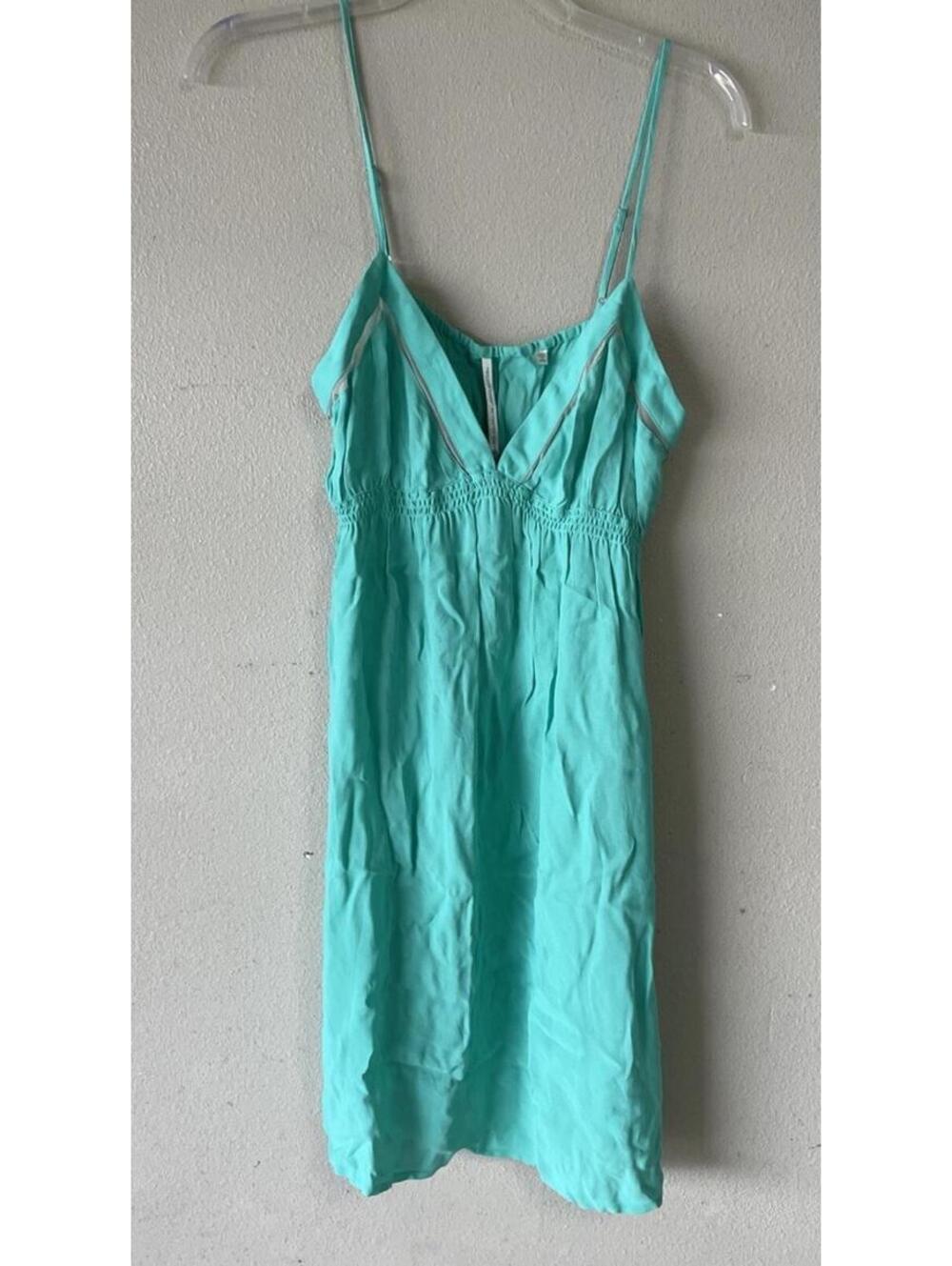 Large mint green sundress spaghetti strap 12th St. by Cynthia Vincent